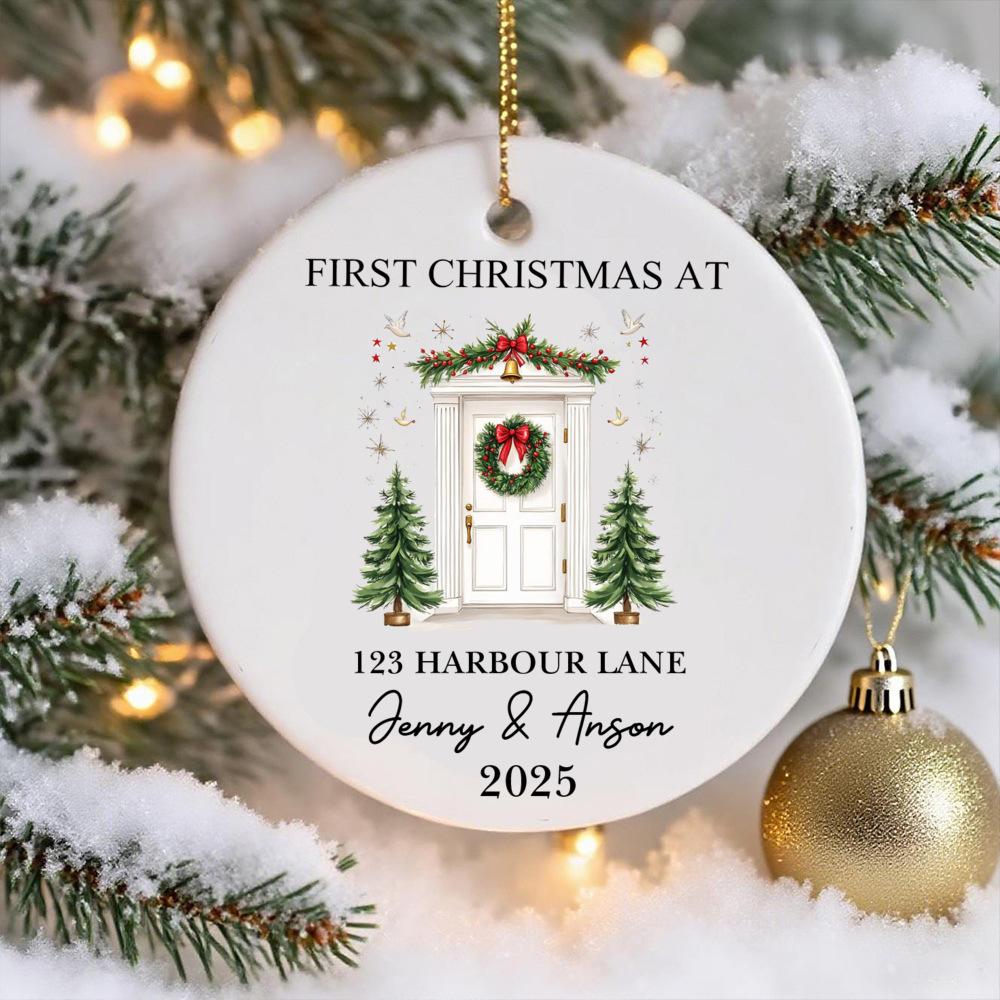 Personalised New Home Bauble Christmas Ornament 2025 First Christmas In Our New Home Ornament Happy Xmas Gift