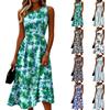 Ärmelloses Freizeitkleid mit Rundhalsausschnitt Leichte bequeme Passform Geeignet für den Alltag und Outdoor-Aktivitäten