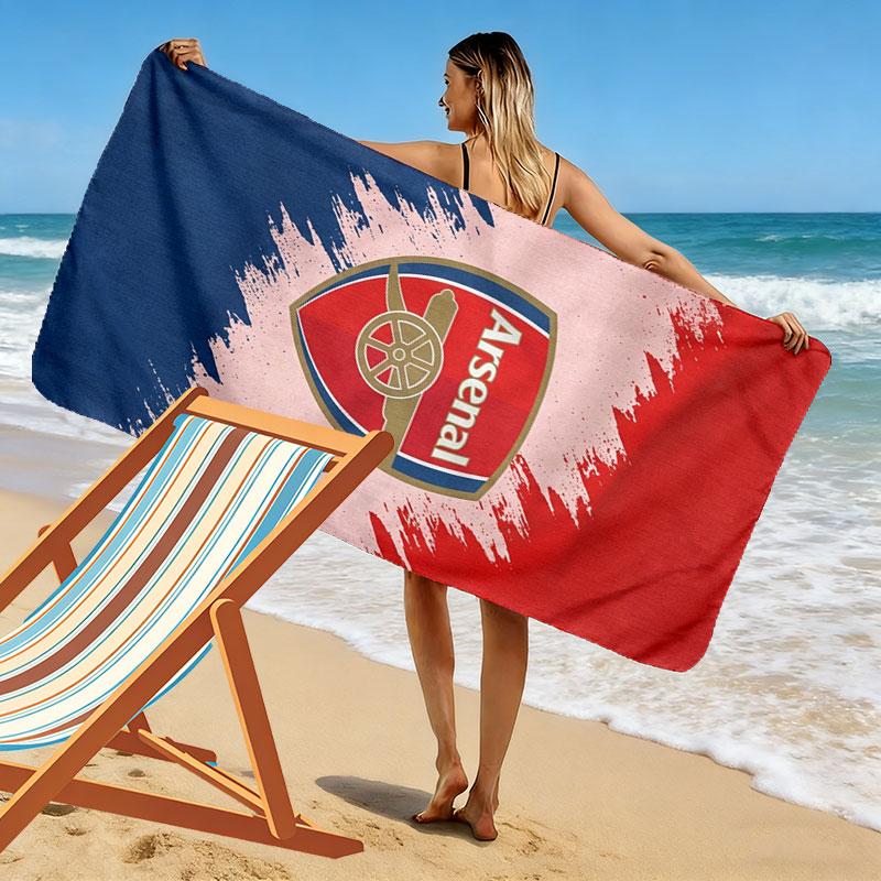 Arsenal F Print Beach Towel, Large Soft Quick Dry Towel for Beach Camping Swimming