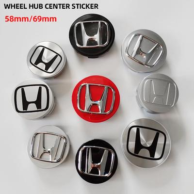 4PCS 58MM/69MM H Car Badge Wheel Center Cover Stickers Hub Caps Decal for Accord Elysion CR-Z Odyssey SPIRIOR CRV