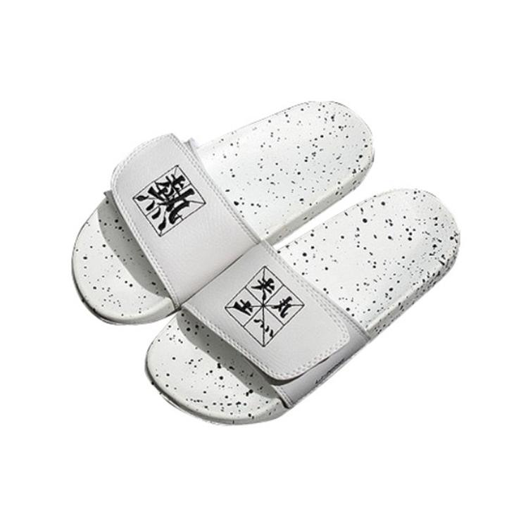 Li Ning Hot Slide Slippers Women's White Black AGAM014-1