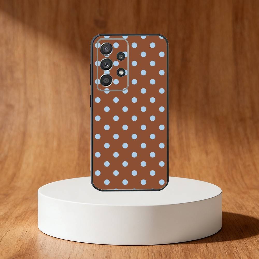 Custodia per Telefono a Pois alla Moda per Samsung S25,S24,S21,S22,S23,S30,Ultra,S20,Plus,Fe,Note,10,9,5G Cover Nera