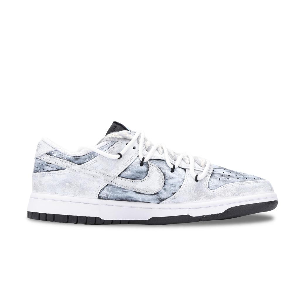 Nike Dunk Flooded By The Moon, Cretaceous Abrasion Resistant Low top Skateboard Shoes Unisex Light Gray IB4620-141(Team445-)