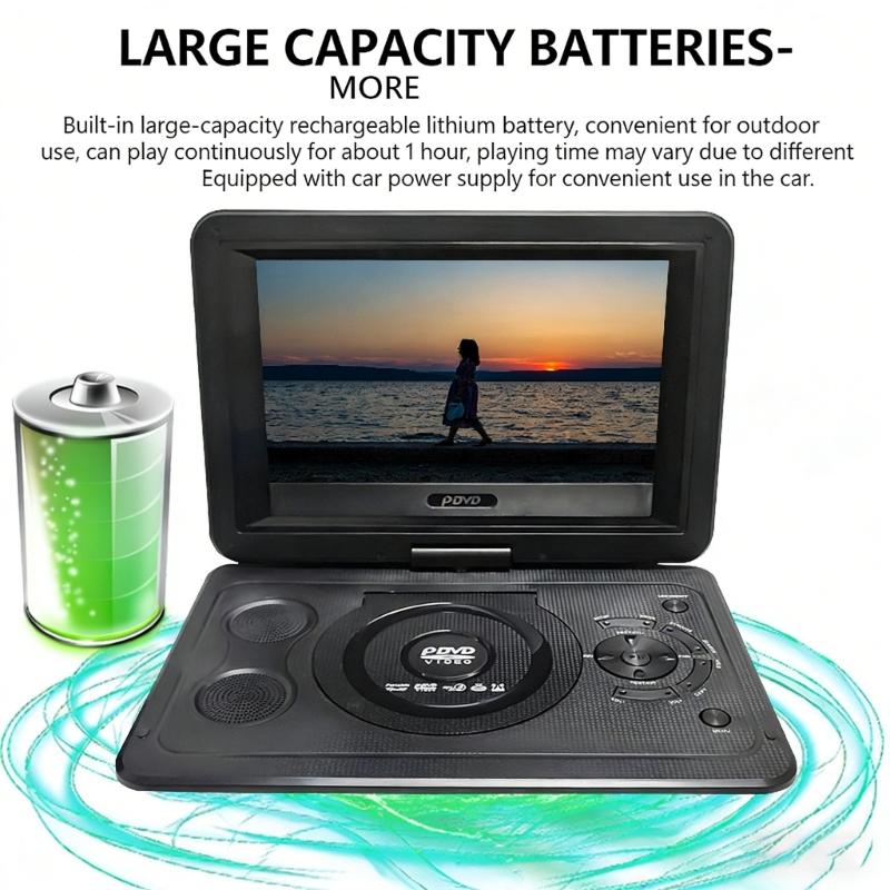 13.9Inch Portable Disc Player With 10.2Inch Rotatable LCD Screen And with TV Tuner Function For Home Car Use