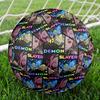 Demon Slayer Print Size 5 Soccer Ball, Standard Match Football for Sports Game and Team Practice, Ideal Gift for Soccer Fans