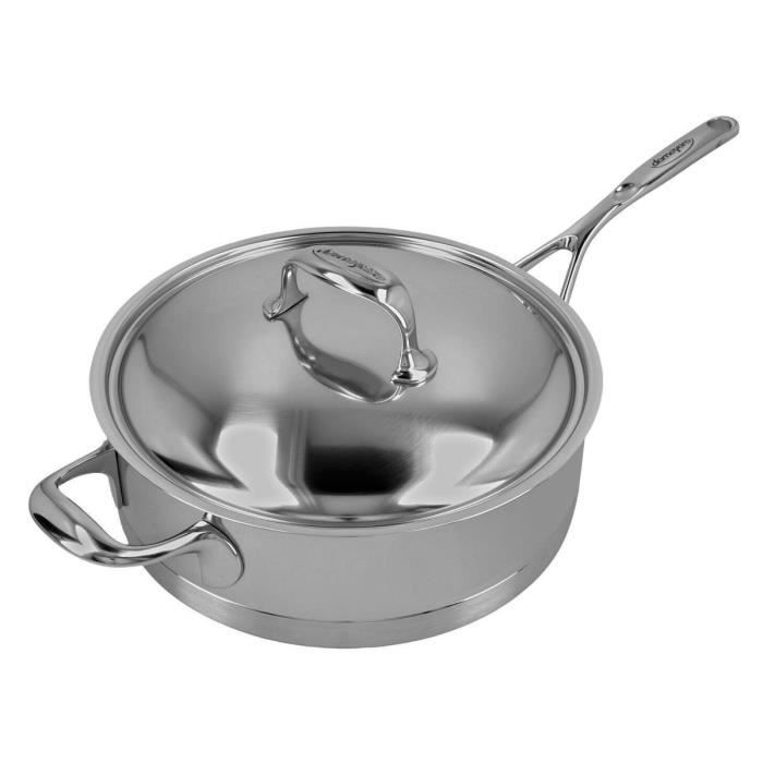 DEMEYERE - Atlantis 7 - Stekpanna med lock - 28 cm, Kapacitet: 4,8 l, Rostfritt stål 18/10, Silver