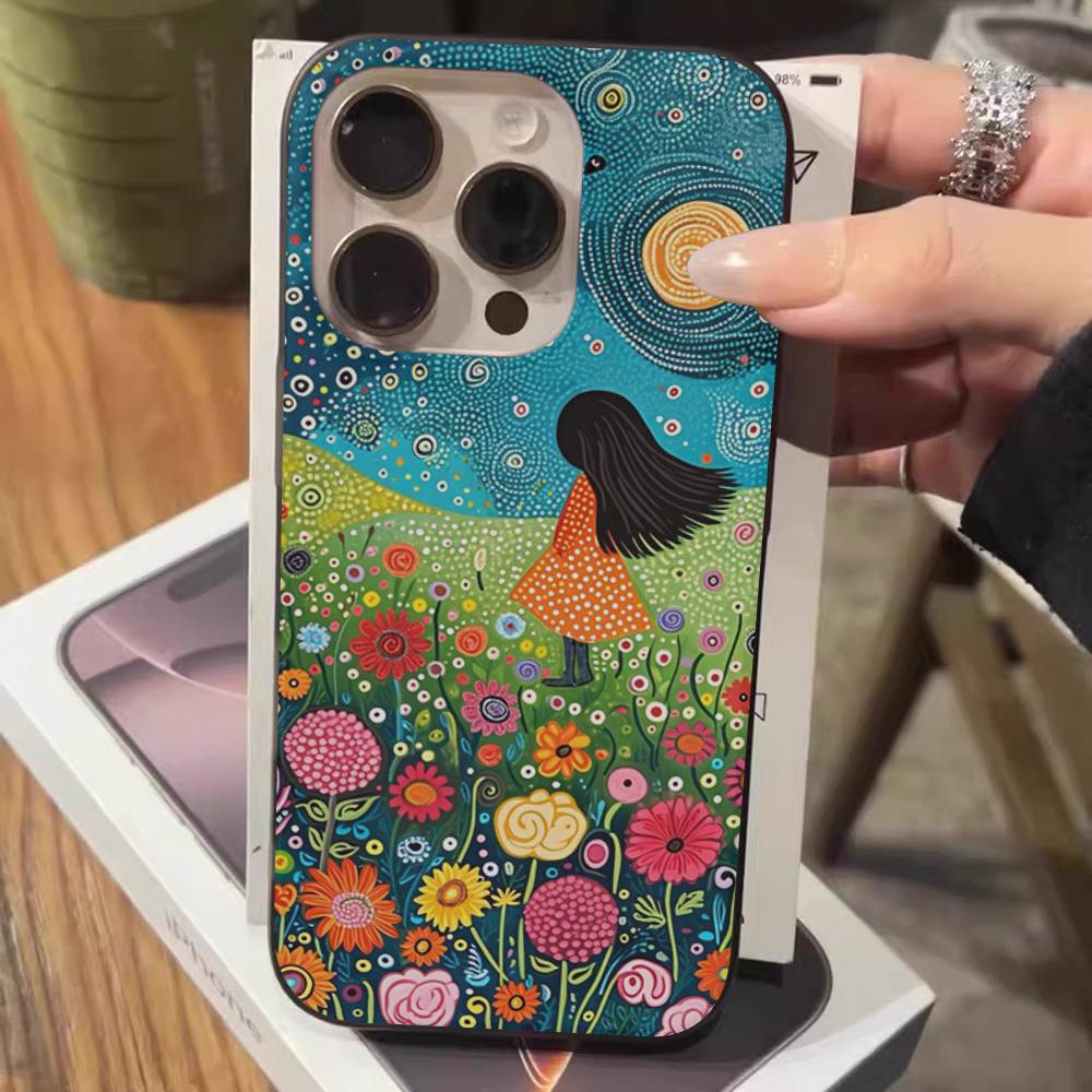 Pumpkin Yayoi Kusama Soft Corrugated Phone Case For IPhone 11 12 13 14 15 16 17 Pro Max Plus Pro Shockproof Cover