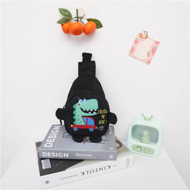 

Новая симпатичная детская сумка-нагрудник с маленьким динозавром, модная детская сумка для путешествий, сумка-мессенджер для мальчиков и девочек чёрный