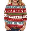 Women's Christmas Print Long Sleeve Top Casual Winter Comfortable Blouse for Holiday Wear