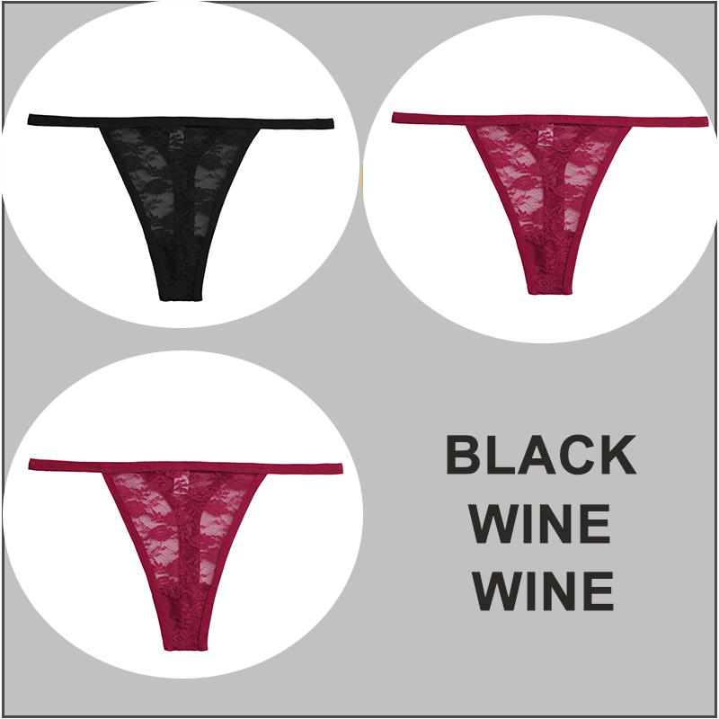 FINETOO 3PCS/Set Sexy G-string Panties Women Thongs  Lace Underwear Pantys Low-Waist Femme Underpants Mesh Transparent  Lingerie