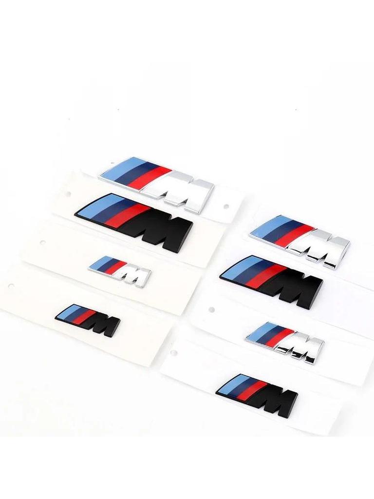 3D ABS M Logo Karosserieseitenabzeichen Karosserie Heckkofferraum Dekoraufkleber Automodifikation Zubehör für alle BMW M Power X1 X3 X5 X7 E71
