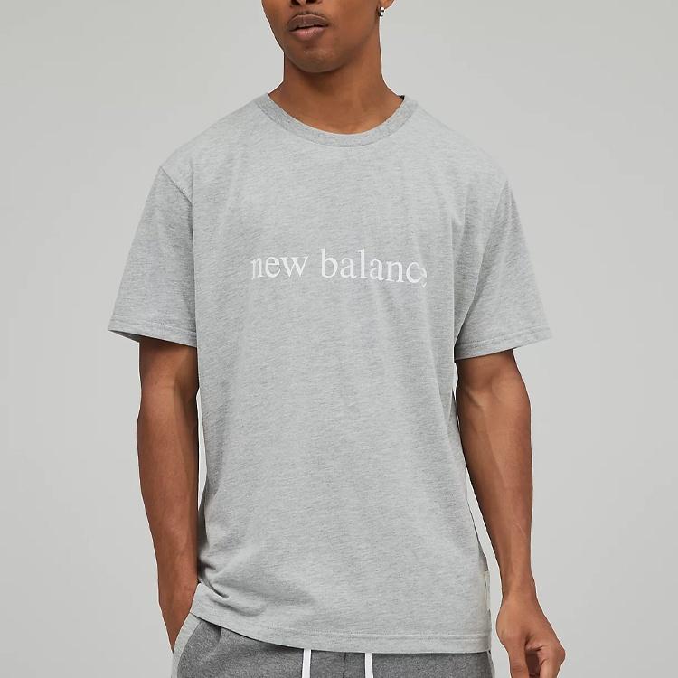 New Balance Essentials Logo T-Shirt Asia Sizing 'Grey' Men's AMT21566-AG