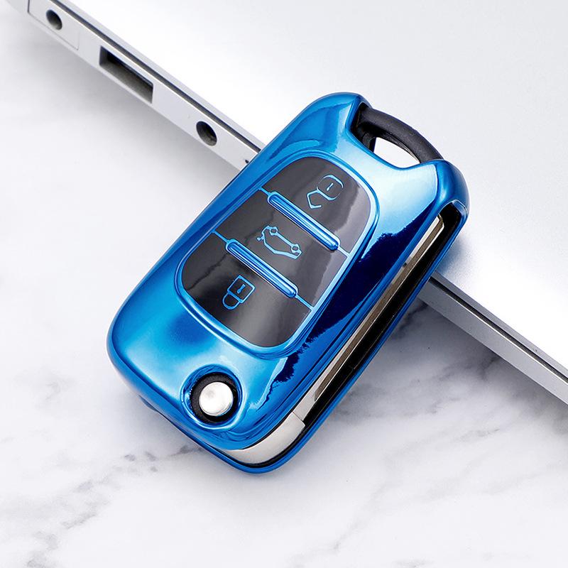 TPU Nyckelfodral för Hyundai Reina, So8, Rio Kia K2, K5, Sportage, Forte - Skyddsskal med full täckning