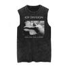 Joy Division Radio Wave Chart Happy Divisive Rock Do Old Washed Vintage Batik Sleeveless Vest Tank