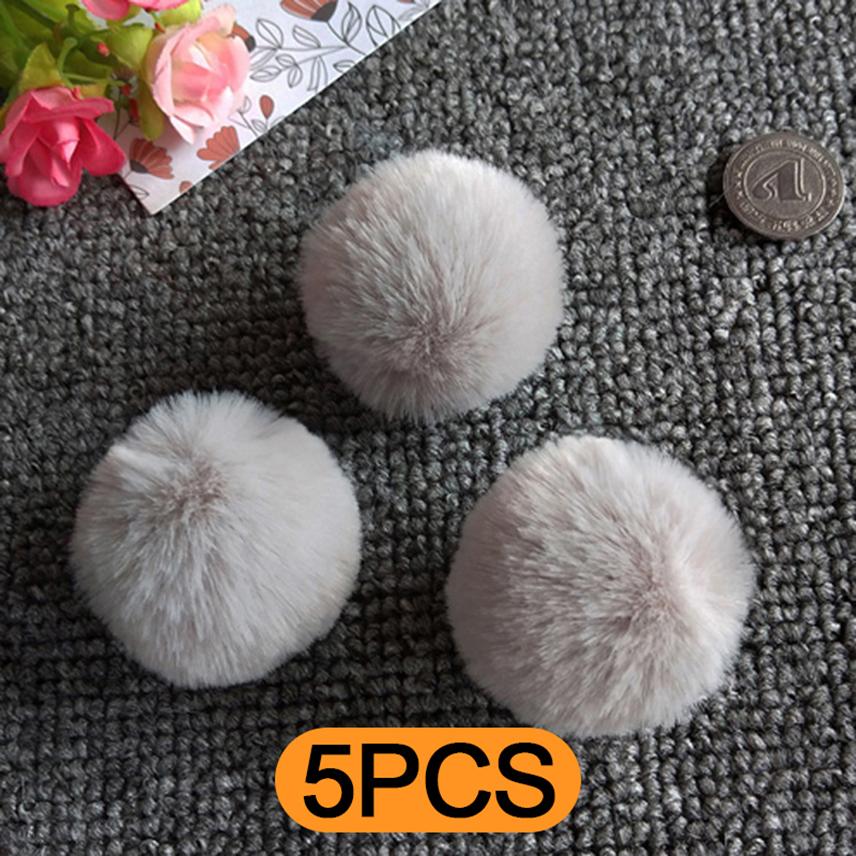 5pcs 4cm 5cm Faux Fur Pompom Fluffy Soft Balls DIY Hair Ball Pom Pom for Handicrafts Handmade Sewing Crafts Materials