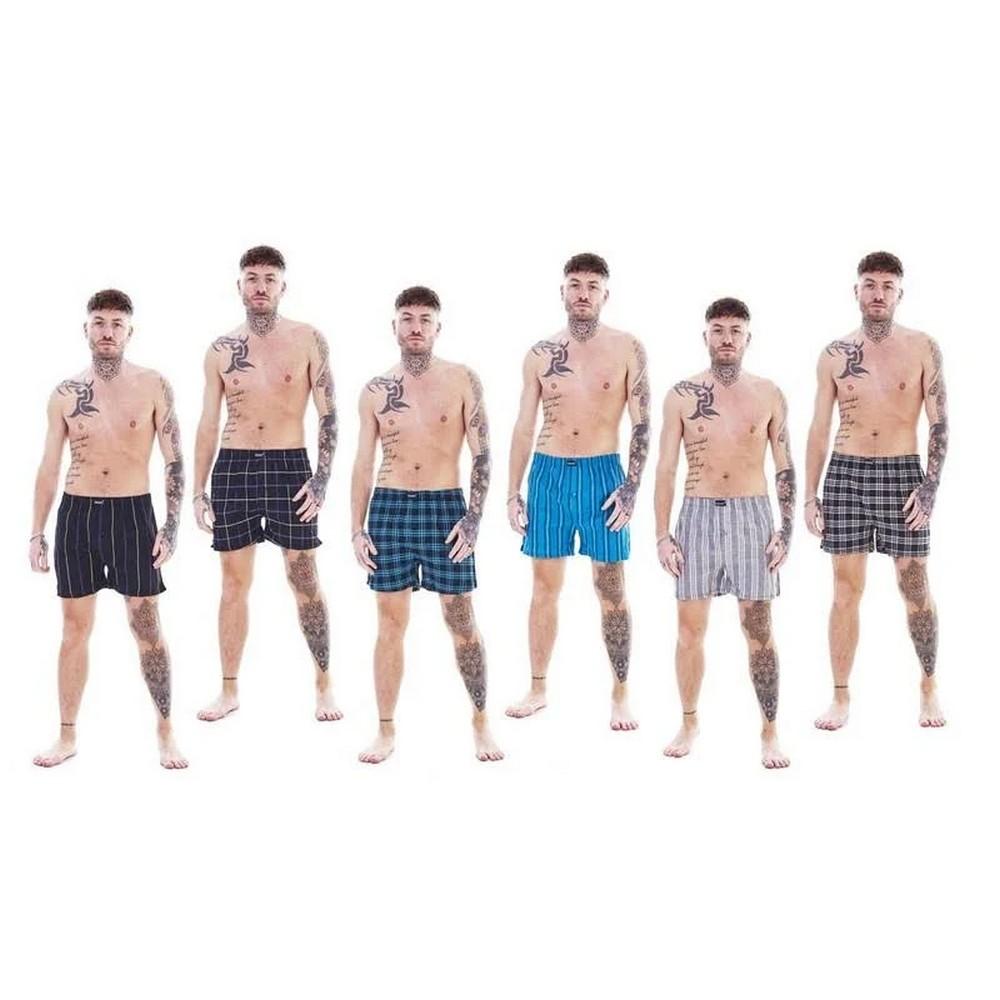 Keanu Mens Patterned Woven Boxer Shorts (Pack of 6)