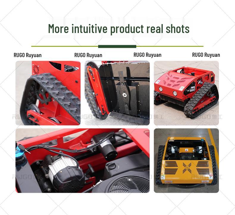 Remote-Controlled Four-Wheel Drive Tracked Gasoline Lawn Mower for Reclamation and Forest Clearing