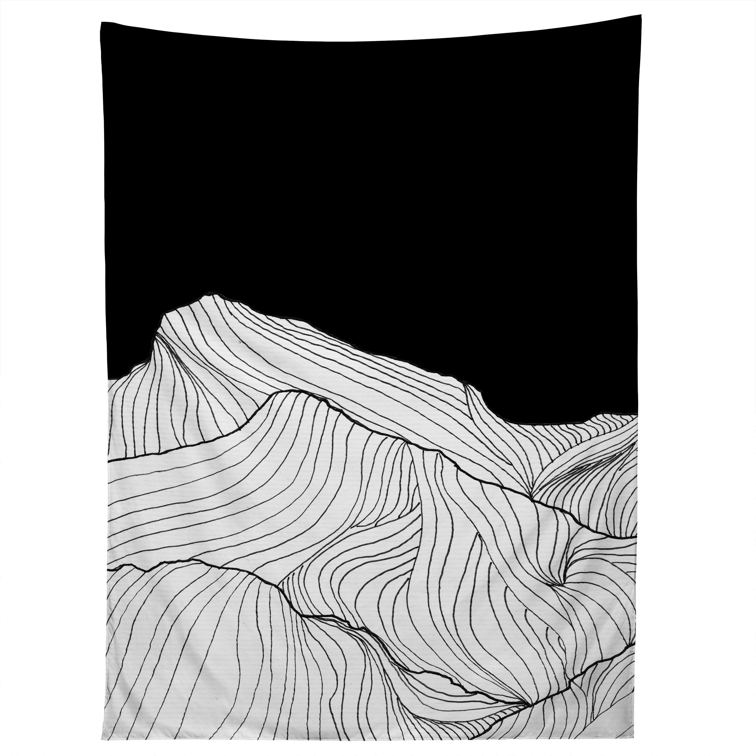 LINES IN THE MOUNTAINS II tapestry 75x100