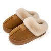 Simple high-grade plush cotton slippers autumn and winter piled thickened non-slip warm antibacterial deodorant cotton mop