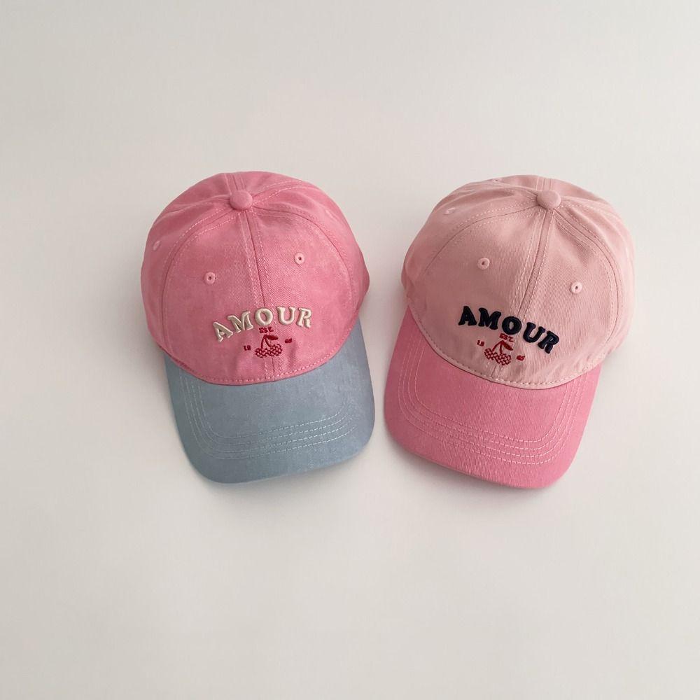 Multicolor Children Baseball Cap Letter Embroidered Sun Hat Duck Tongue Hat Outdoor Activities