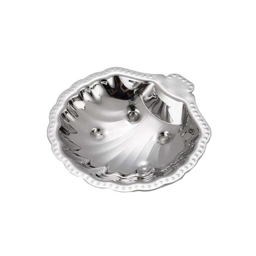 304 Stainless Steel Shell Shaped  Dessert Dish Retro Cheese Dish  Table Decoration