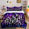 Colorful Pixel Art Decor Set Bedding Set with 1 Duvet Cover 2 Pillowcases Single Double King Queen, Gift