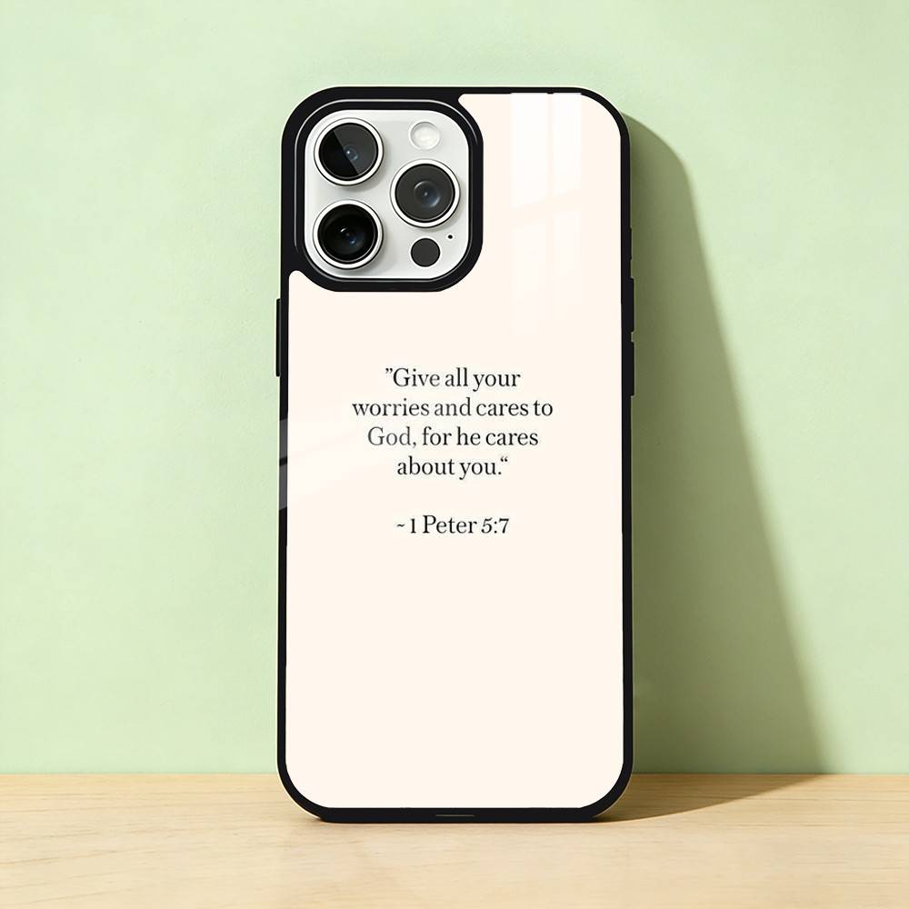 

AAA Verse of The Christian Bible Jesus Phone Case For iPhone 17 16 15 14 13 12 11 Pro Max Plus Silver Matte Black Cover iPhone16e