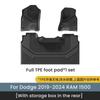 TPE Car Trunk Mat for Dodge RAM 1500 2019-2023 All-Weather Anti-Slip Cargo Liner Floor Mats - Rear Pad Dirty-Proof