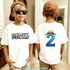One Pieces Boy Girl TShirt Summer Kids Top Anime Birthday Number Theme 110 Years Old Cartoon Tees Kid Birthday Gifts