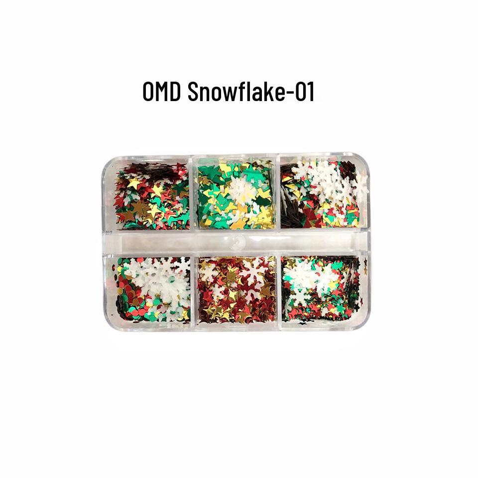 

Holiday Snowflake Nail Art Glitter & Stickers Set