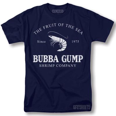 Bubba Gump Shrimp Company Maglietta Forest Gump Grafica Sarcastica Maglietta Divertente
