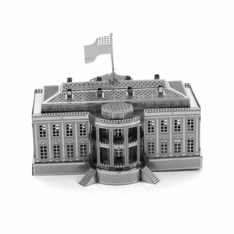 Stainless steel metal DIY assembly 3D puzzle White House tourism souvenir mini puzzle