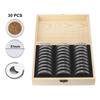 Coins Storage Box 20/30/50/100PCS Adjustable Antioxidative Wooden Commemorative Coin Collection Case with Adjustment PadGood Product