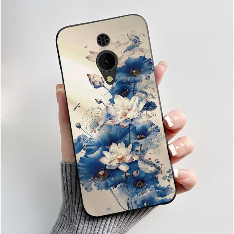 Hülle Für Nokia 150 2G 2023 TA-1582 Hülle Ästhetisch Luxuriös Niedlich Cool Jungen Mädchen Schwarz Matt Weiches TPU Vollschutz Rückseite