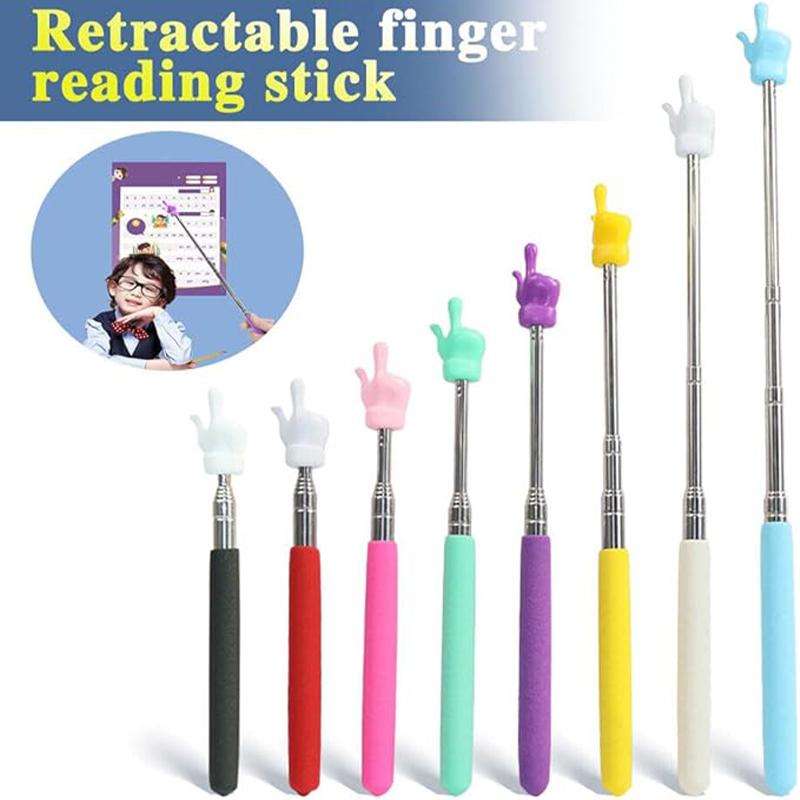 Puntatore Retrattile per Insegnanti Design a Dito Acciaio Inossidabile Telescopico Ausili Forniture per Insegnanti Lavagna Strumenti Didattici a Dito