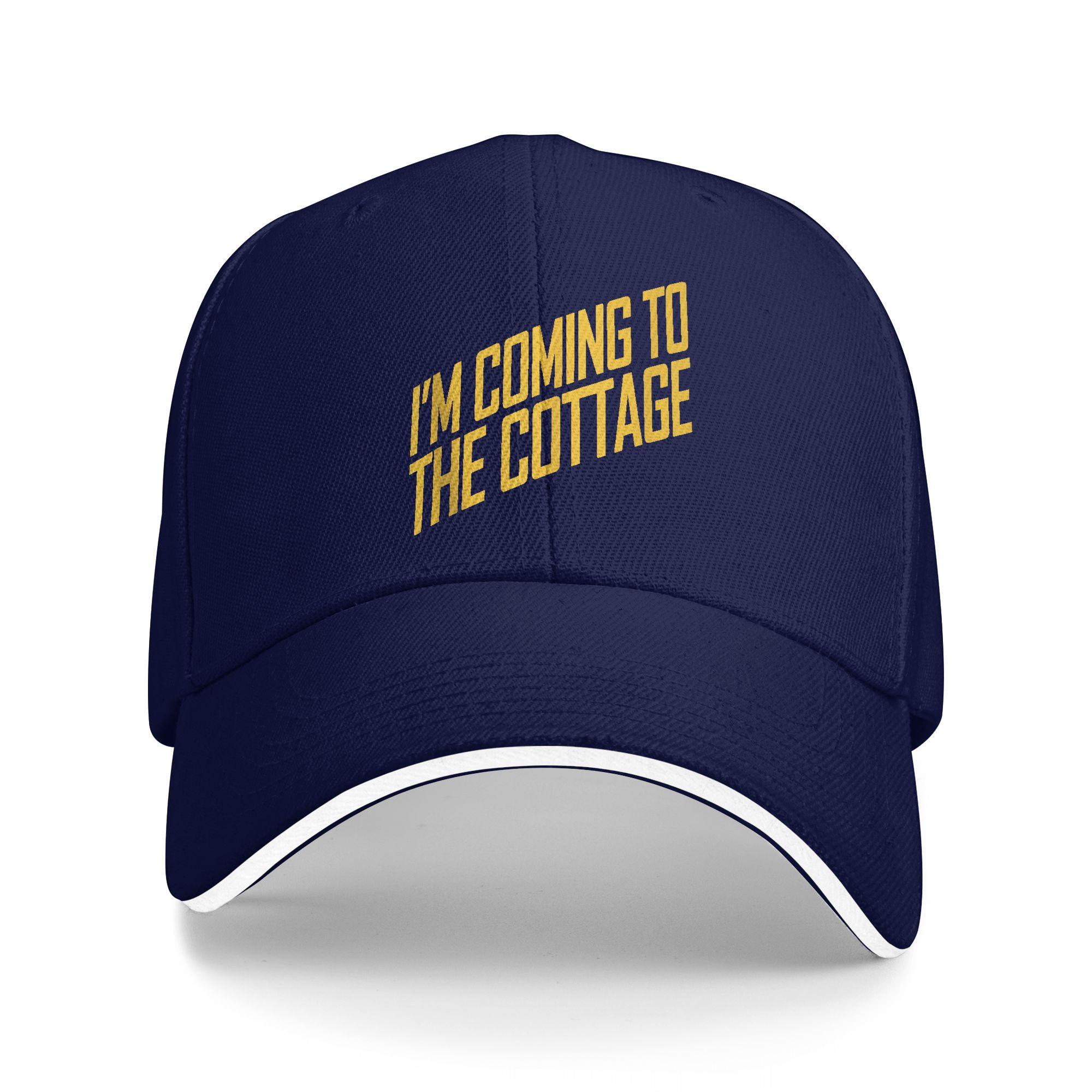 

I m Coming to The Cottage Cozy Escape Typography Sun Baseball Cap Summer Male Design Hip Hop Hats Hot Sale Retro Baseball Caps As Picture темно-синий