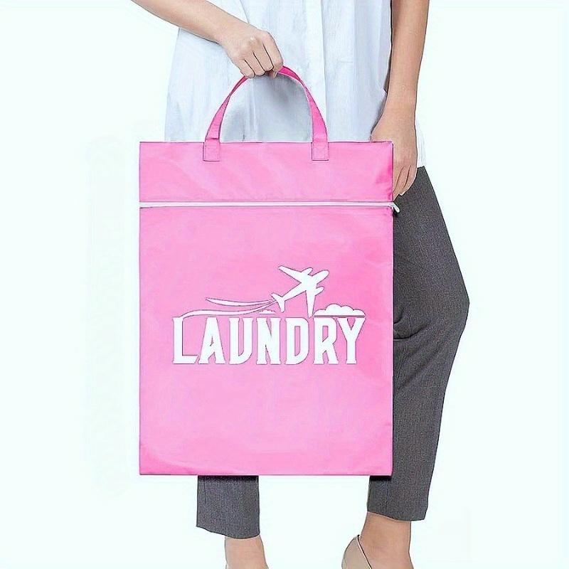 

1Pc Large Oxford Cloth Portable Travel Bag Large Capacity Female Handbag Gym Bag Storage Bag Foldable Portable Clothes рожевий