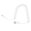 Coiled Charger Cable Type C To USB 2.0 Male 480Mbps Fast Data Extension Cord for Cellphone 9.8ft