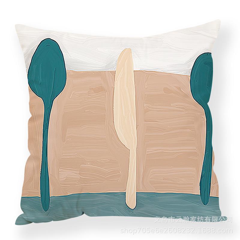 

Простой дизайн подушки в стиле Моранди, ручная роспись, скандинавский, для офиса, для автомобиля, наволочка, спинка для дивана 45 * 45Cm pillow cover