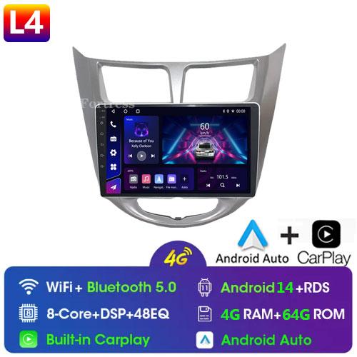 Fortress Android 10 Car Radio For Hyundai Solaris Verna Accent 2010 - 2016 Multimedia Video Player Navi GPS 2 Din DVD Head Unit