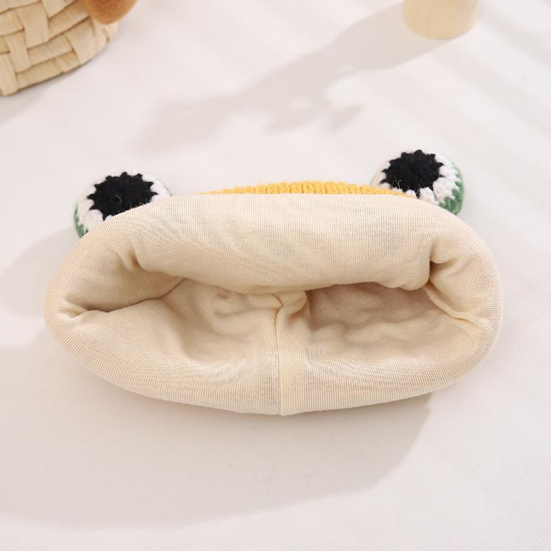 Cute Frog Baby Knitted Hat Cartoon Kids Winter Warm Ear Protection Cap Toddler Beanie Children Crochet Bonnet