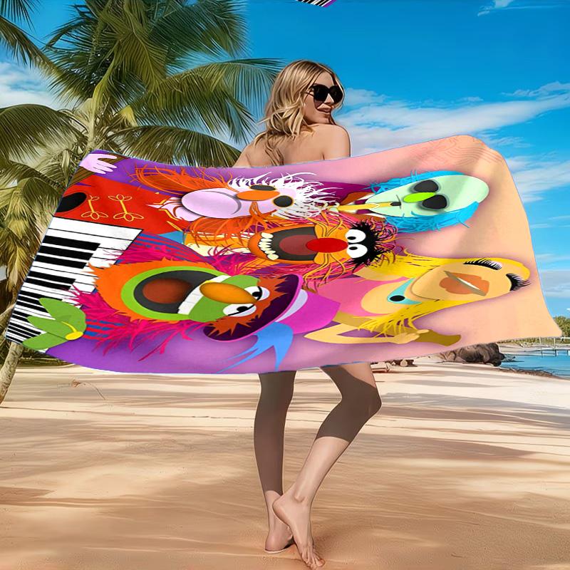 Muppet Rock Stars Beach Towel, Quick-drying, Easy to Care for, Suitable for Both Fitness and Beach Vacations,Sports Essential