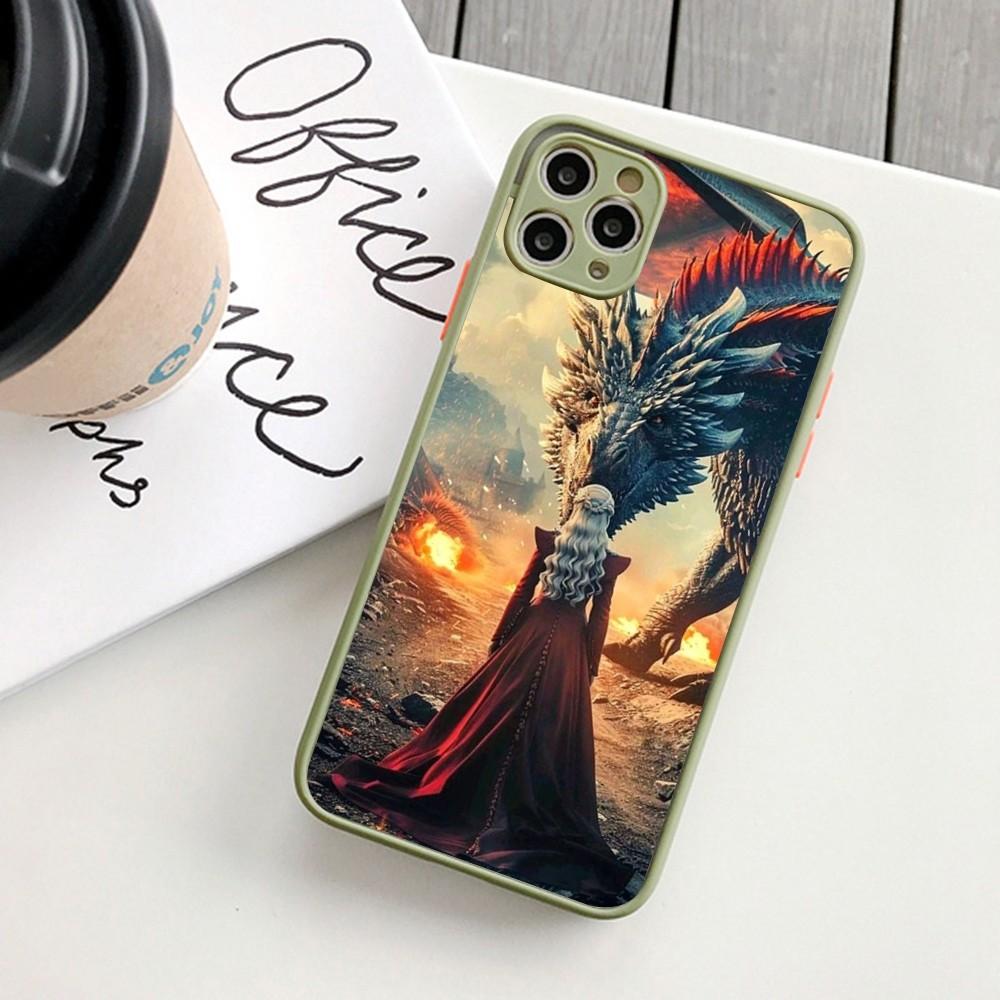 Dragon Mother Thrones Phone Case For IPhone 14 11 12 13 Mini Pro Max 8 7 Plus X XR XS MAX Translucent Matte Cover