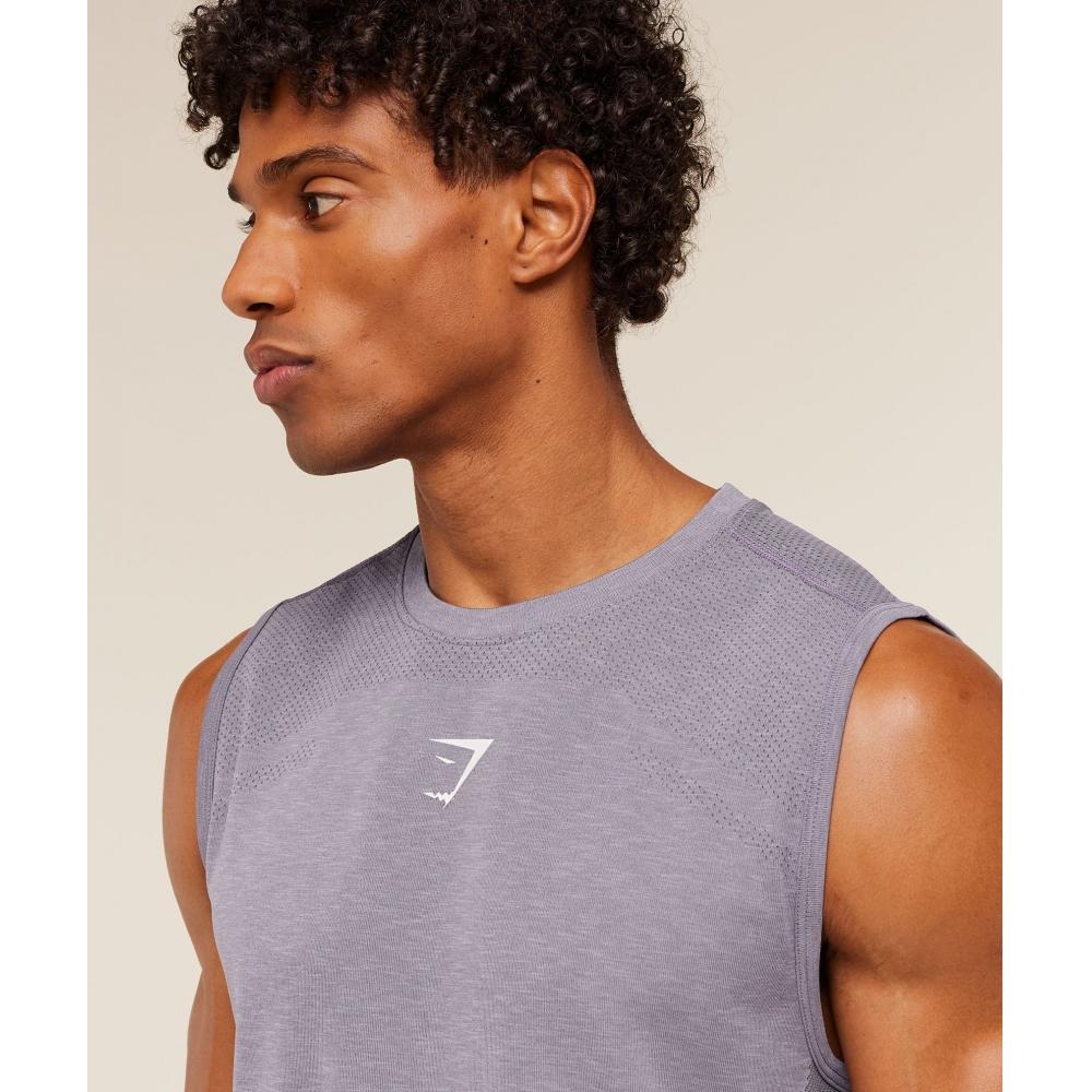 Gymshark Lightweight Seamless Tank Gs Fog Purple  Marl A3b7v Pcmg