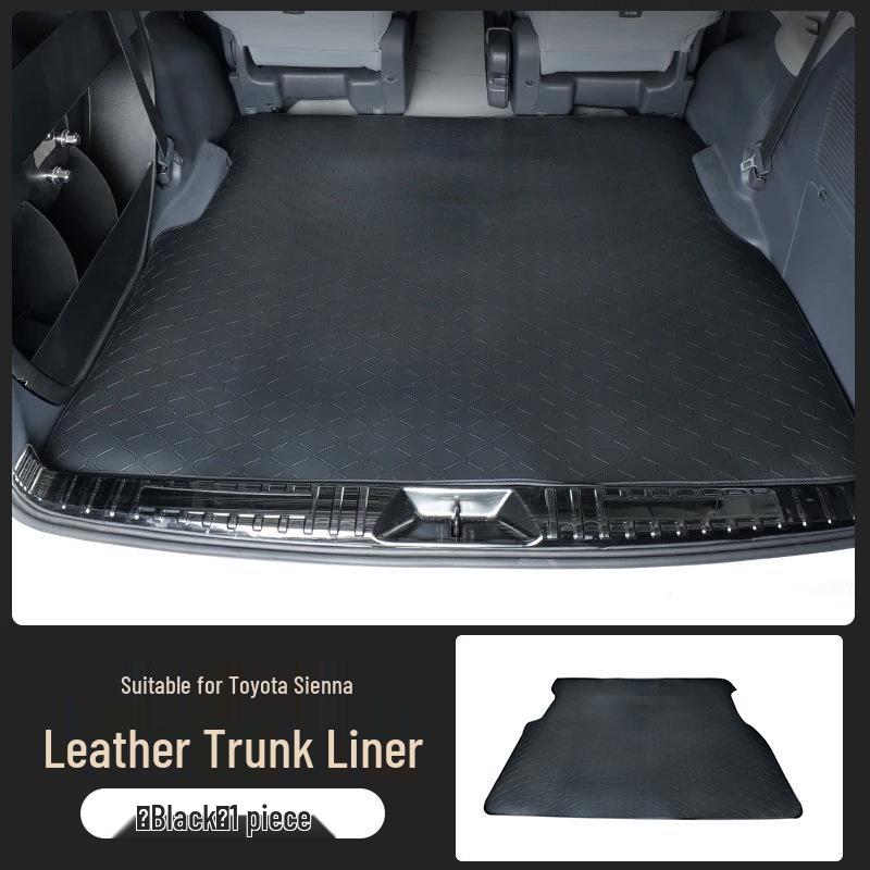 Nappa Leather Trunk and Backseat Mat for Toyota Sienna Granvia - Full Coverage Suitable for Toyota Sienna/Granvia