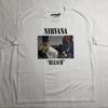 Unisex Shirt Cotton Oversize Large Size Nirvana Bleach Boot Band T-Shirt 90s Vintage