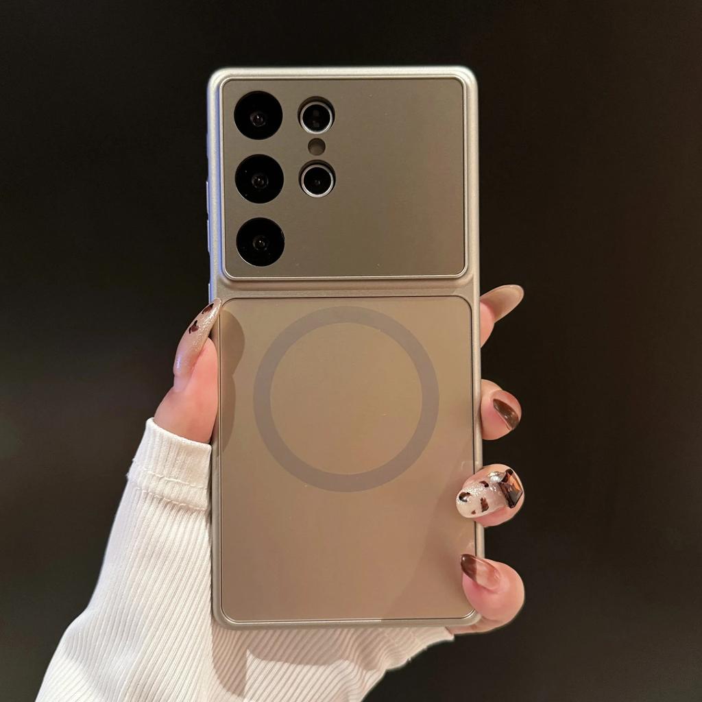 AG Nano Matte Tempered Glass For Magsafe Wireless Charging Case for Samsung Galaxy S26 S25 S24 S25 Ultra Hard Shokproof Cover