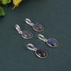 925 Sterling Silver Gemstone Labradorite Pendant Without Chain Jewelry Round Cabochon For Women or Girls - 5.76 Gms