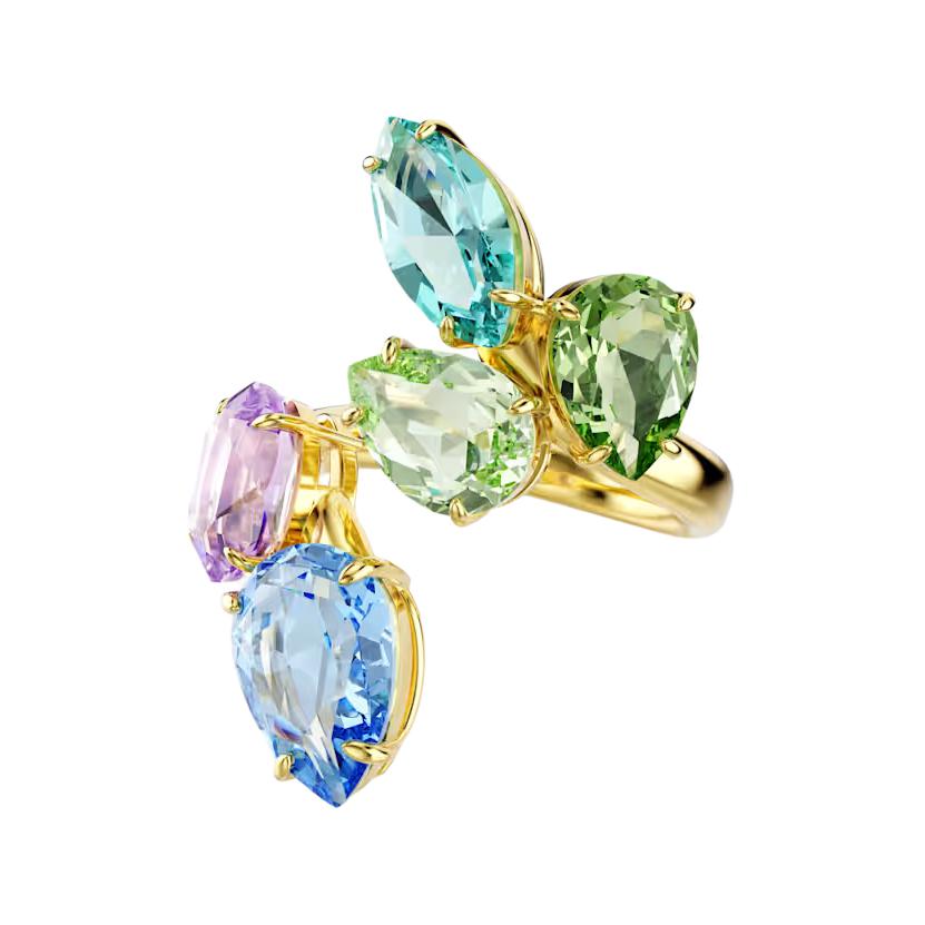Swarovski Gema Unique Cluster Design Crystal Ring Unisex rings Colorful 5737448 Box+Shopping Bag (Random Color),55
