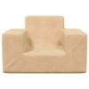 Vidaxl Sofa Dziecięca, Kremowa, Miękki Plusz